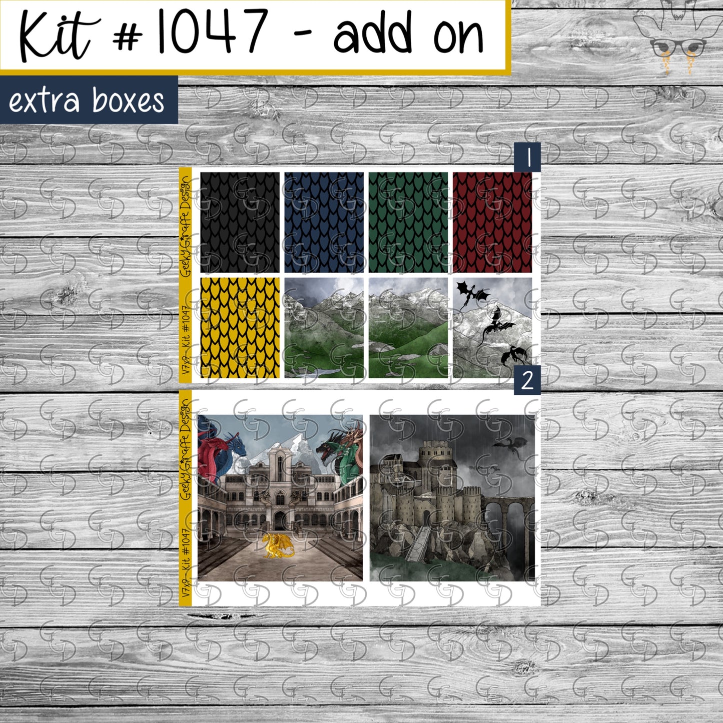 Geeky Giraffe Design kit 1047 - MUST buy printable from her shop first