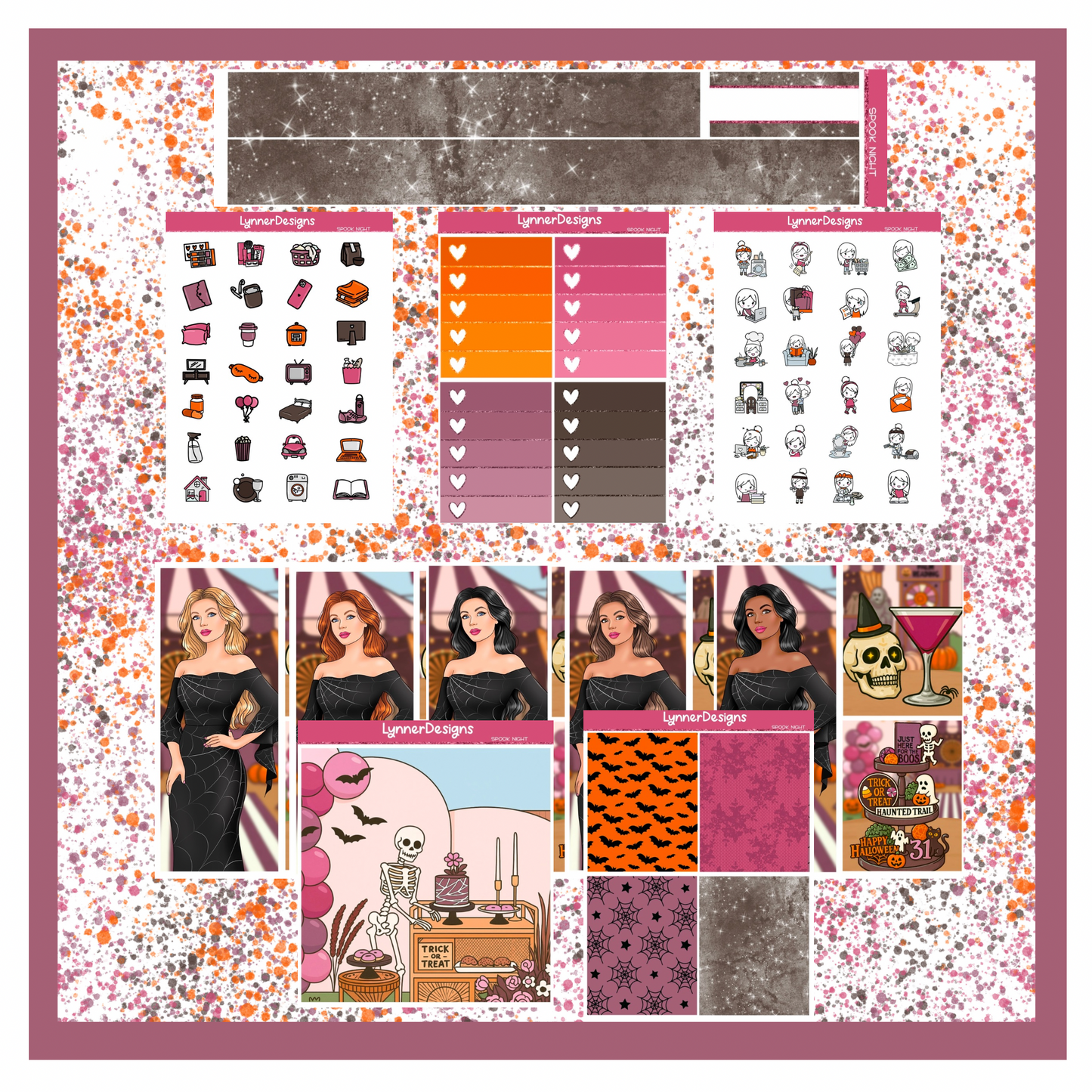 Printable - Spook Night - Vertical - Weekly Kit
