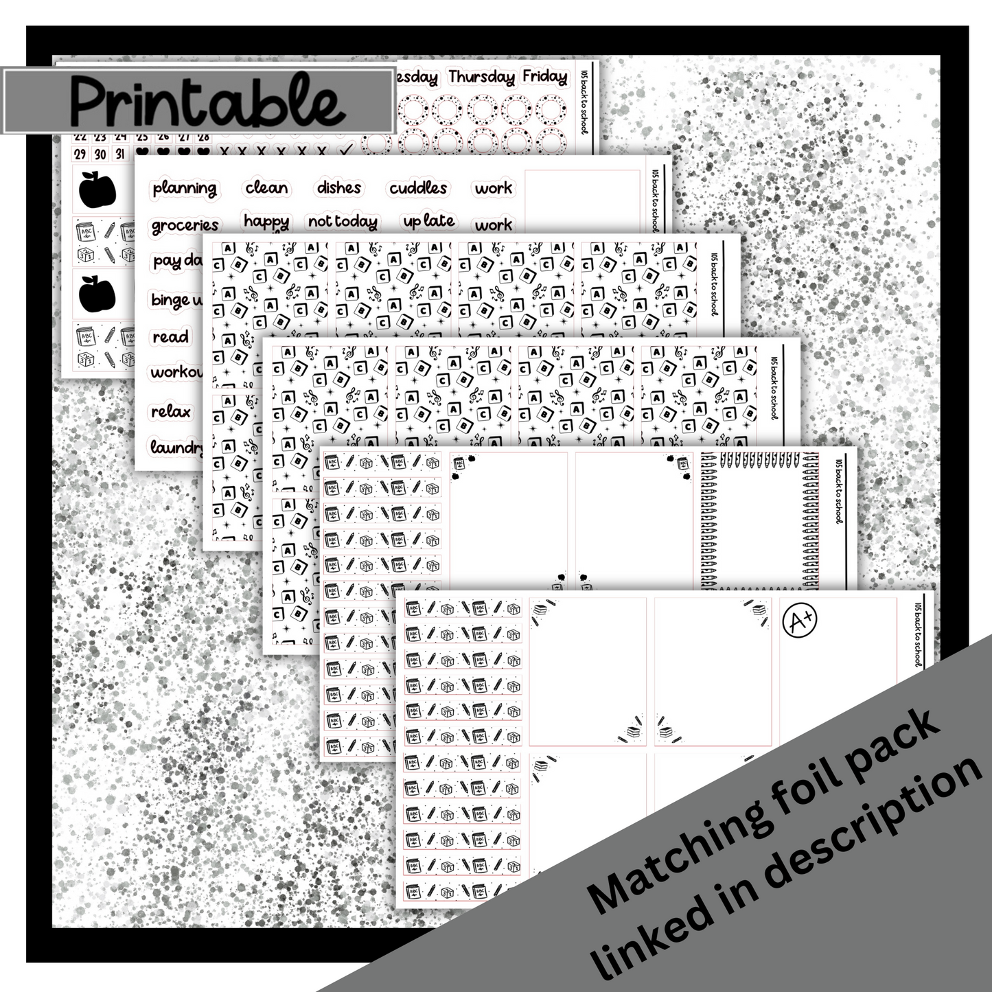 Printable - Back to School Weekly Kit