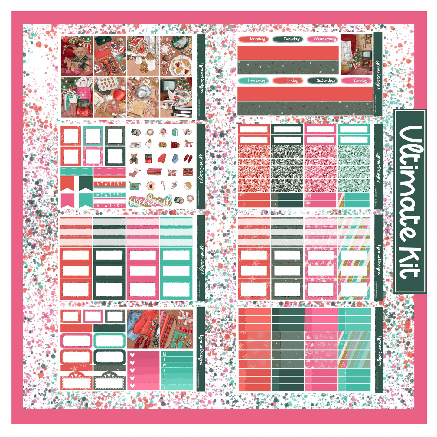 Printable - Christmas Memories - Vertical Weekly Kit