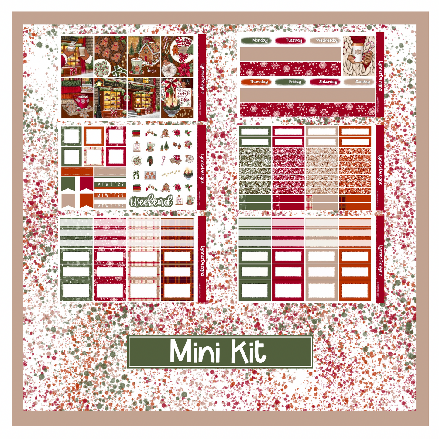 Christmas Cafe - Vertical Weekly Kit