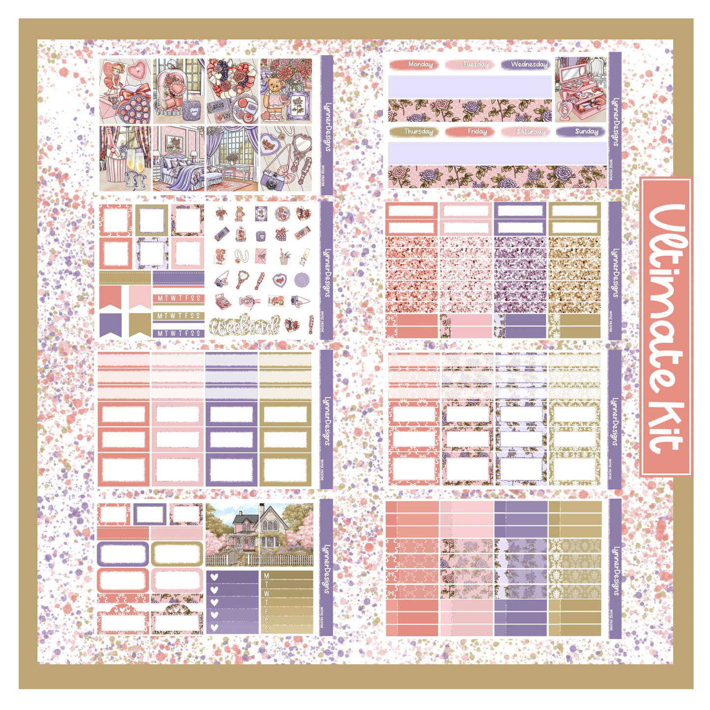 Printable - Vintage Valentine Weekly Kit