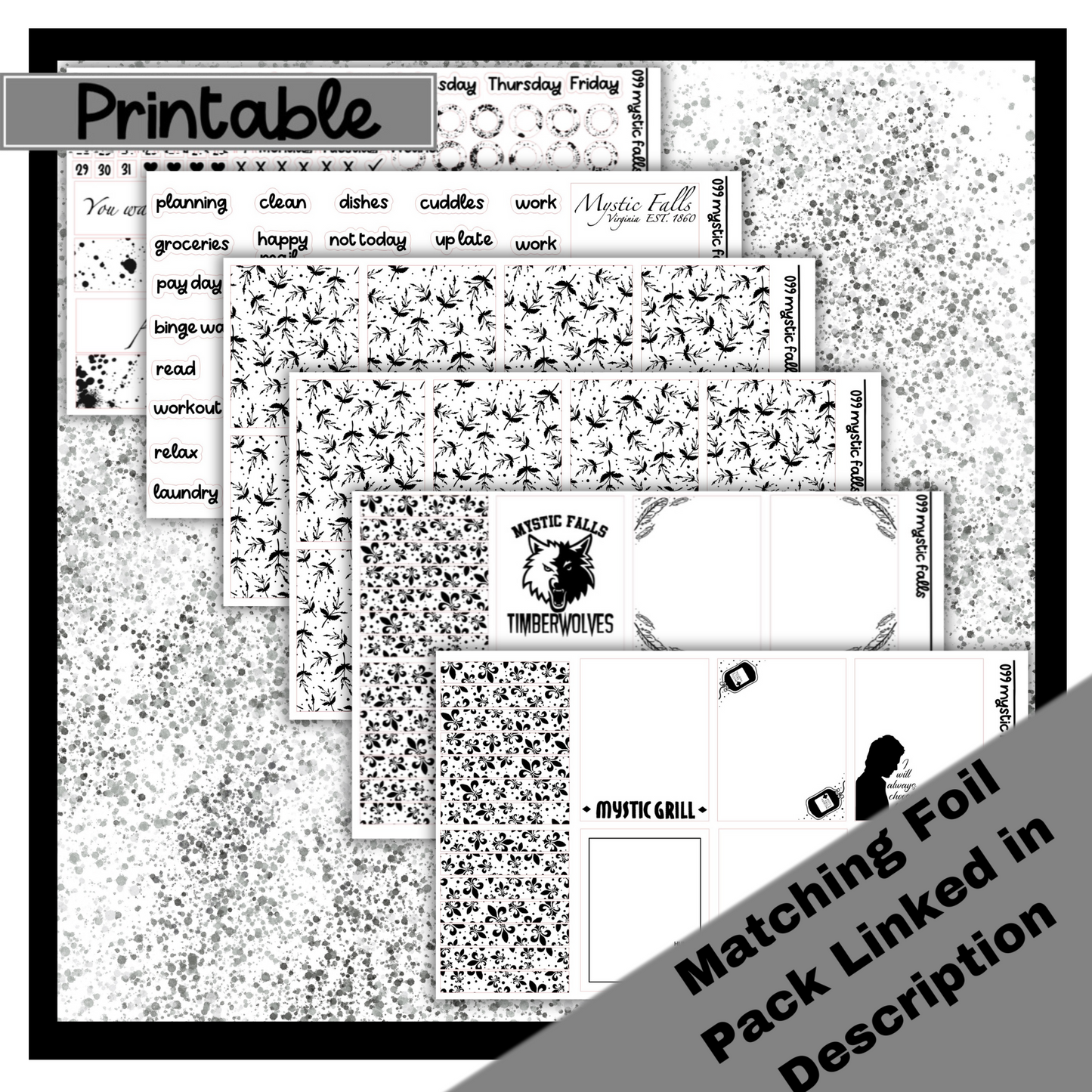 Printable - Mystic Falls Weekly Kit