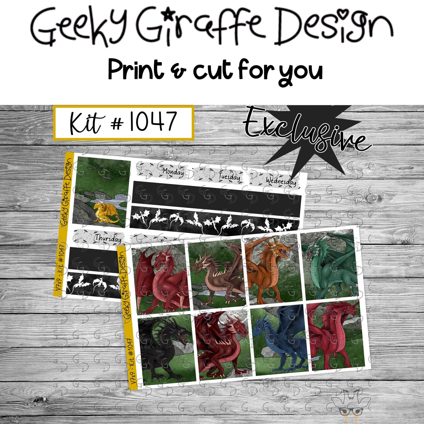 Geeky Giraffe Design kit 1047 - MUST buy printable from her shop first