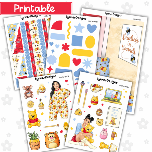 Printable - Cozy Bear Journaling Kit