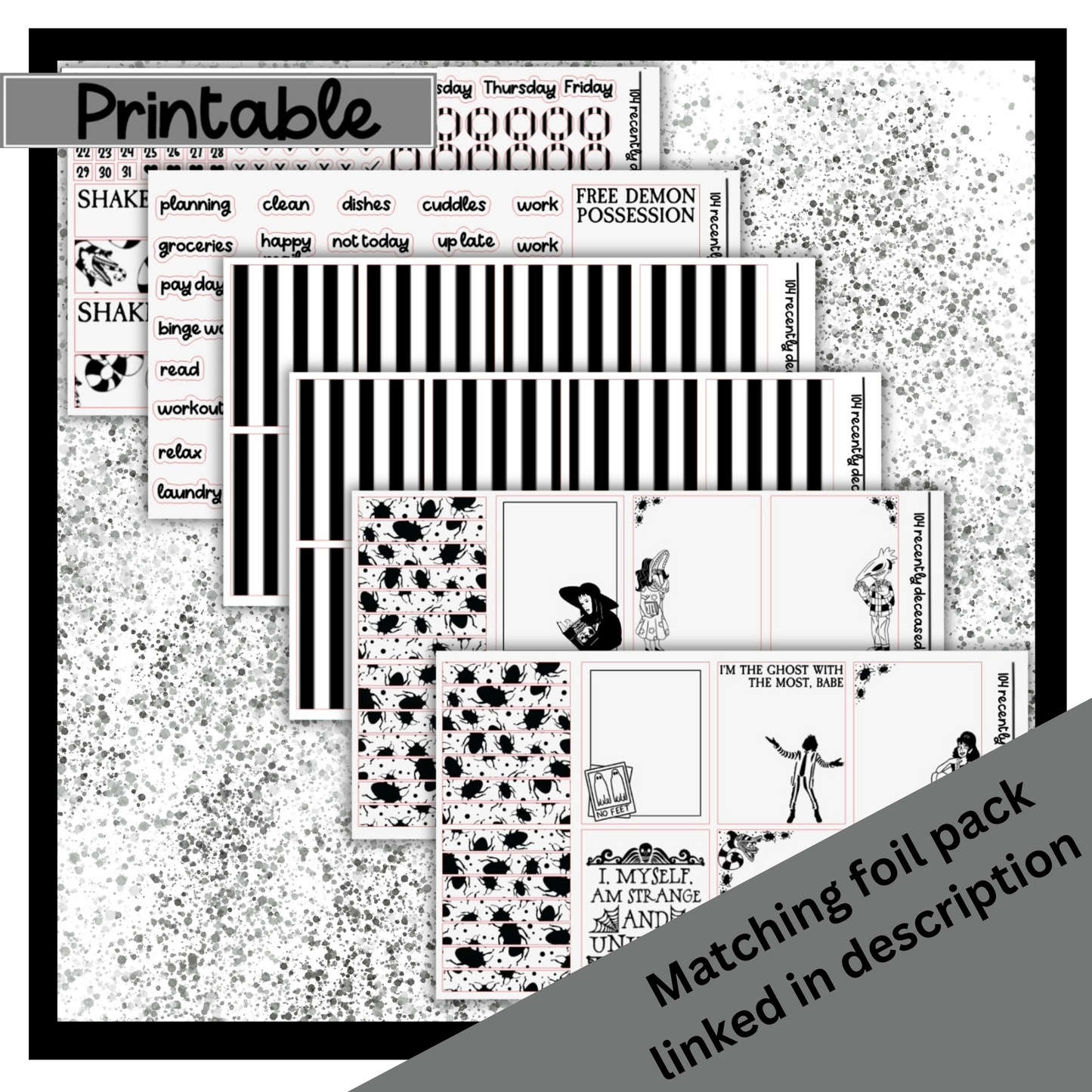 Printable - Recently Deceased Weekly Kit