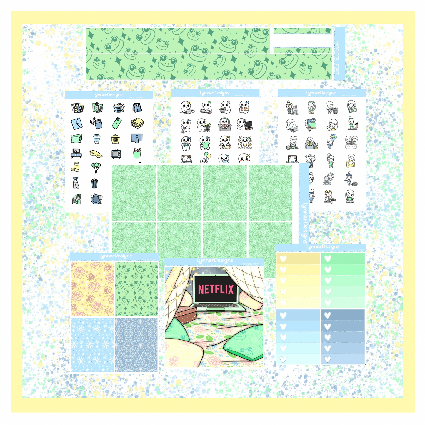 Printable - Magical Fort - Vertical Weekly Kit