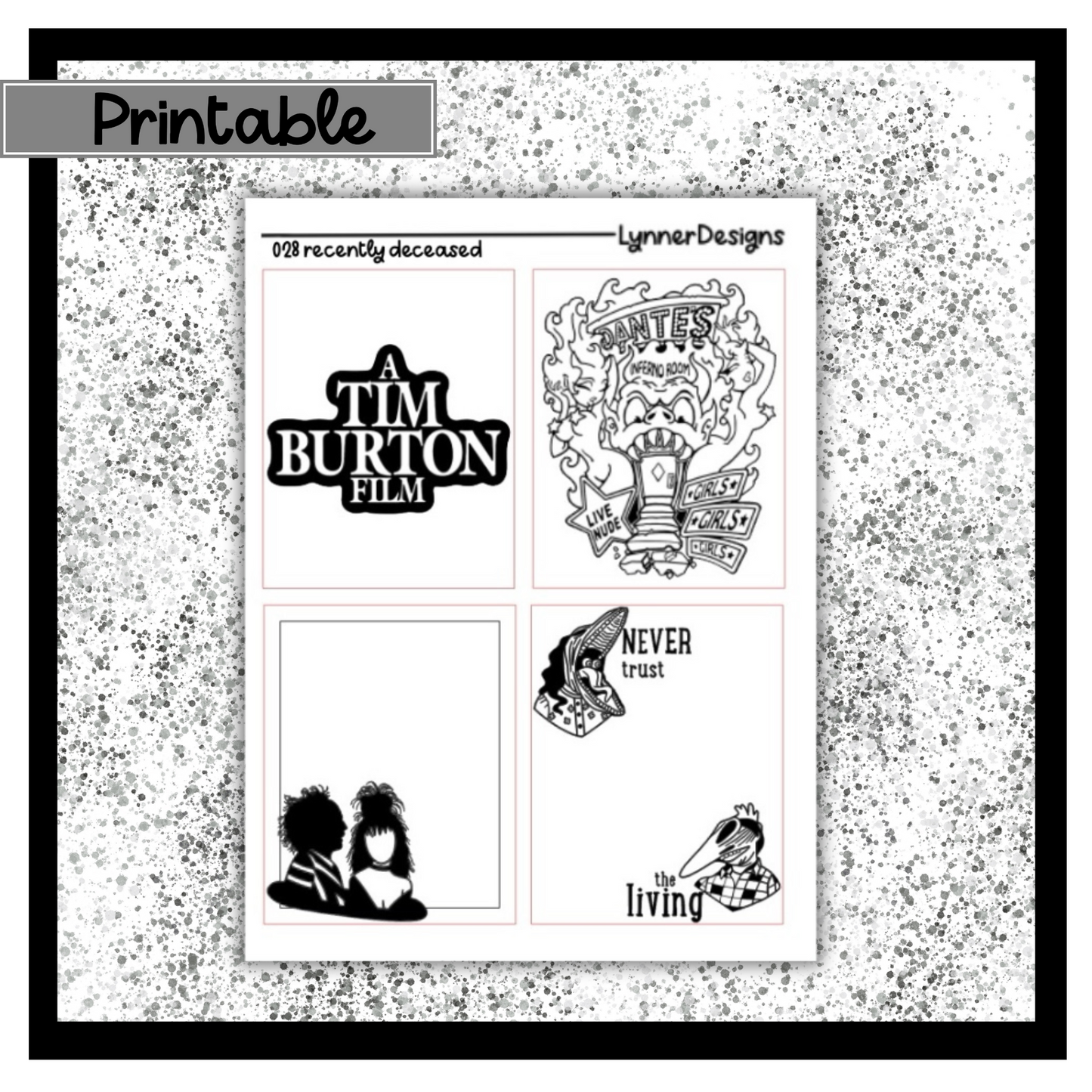 Printable Overlays 028 - Recently Deceased