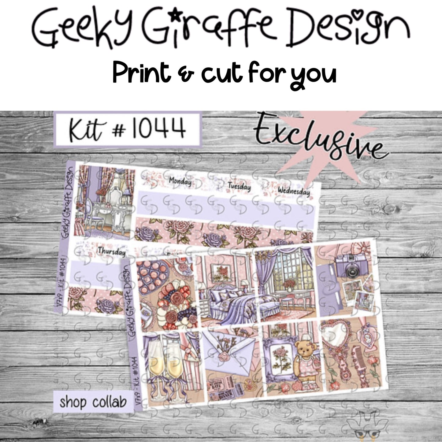 Geeky Giraffe Design kit 1044 - MUST buy printable from her shop first