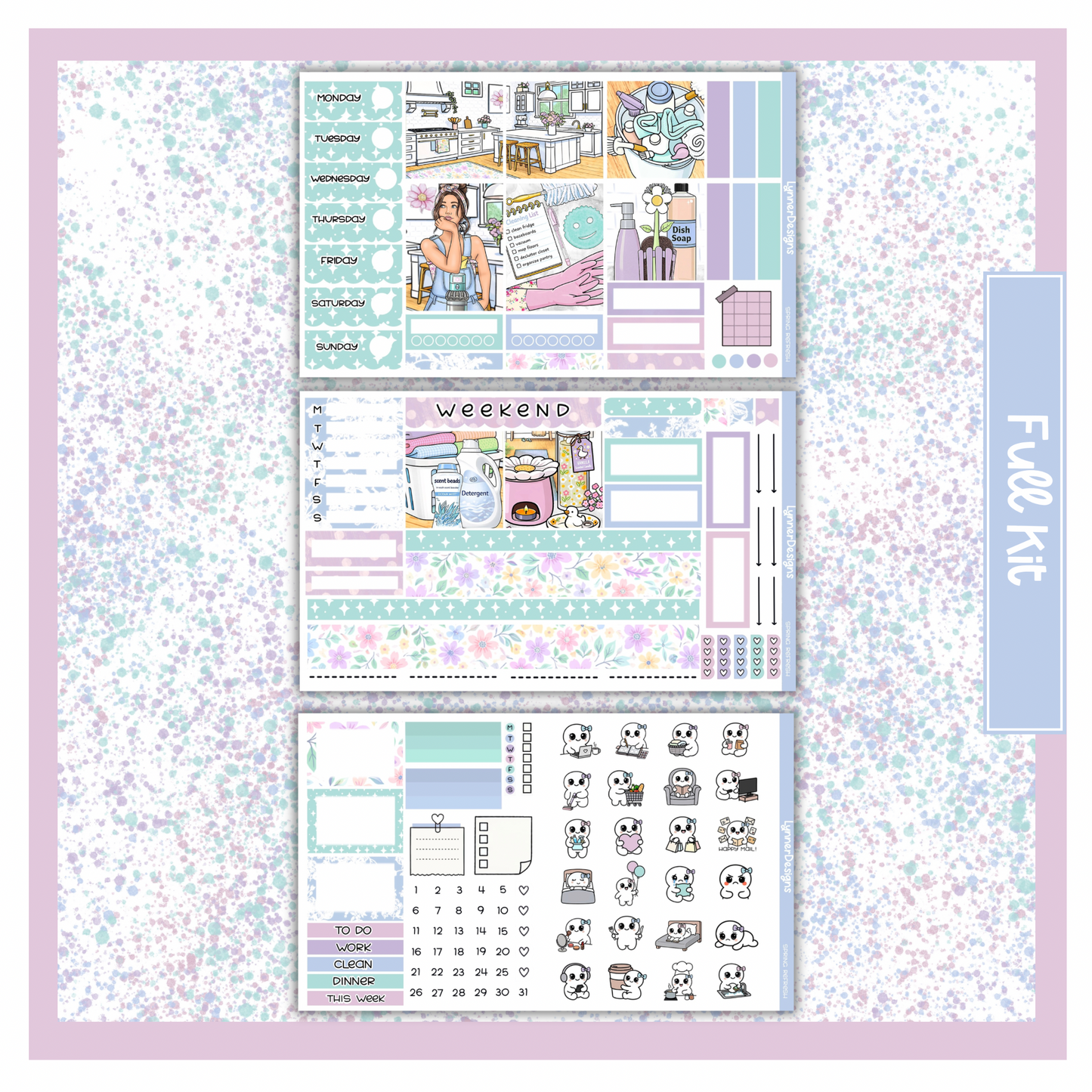 Printable - Spring Refresh Hobonichi Cousin Weekly Kit