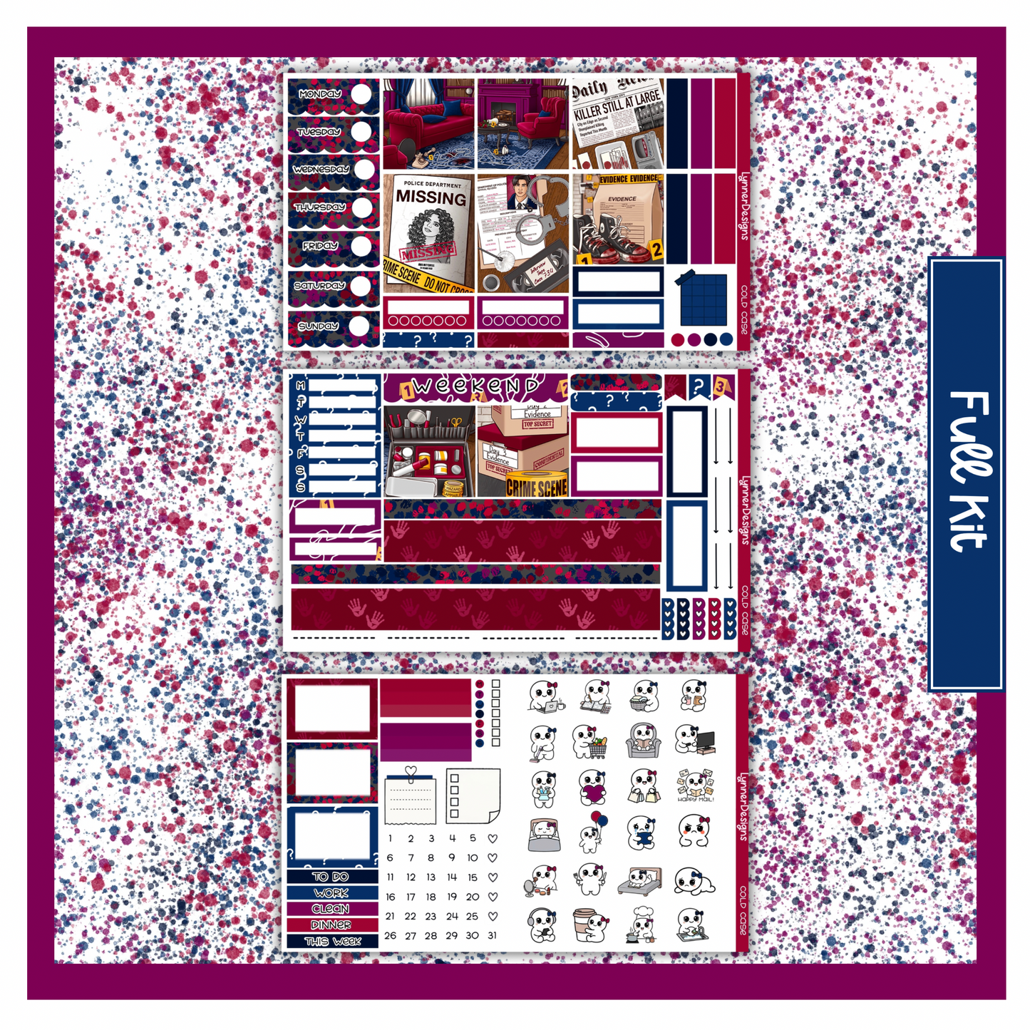 Printable - Cold Case Hobonichi Cousin Weekly Kit