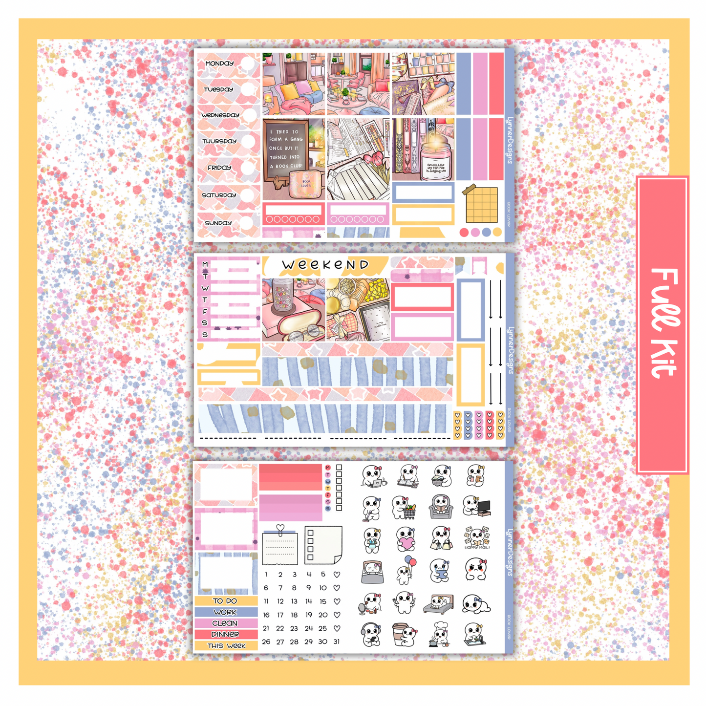 Printable - Book Lover Hobonichi Cousin Weekly Kit