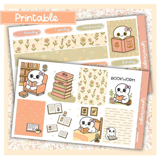 Printable - Bookworm Vertical Weekly Kit - Quinn