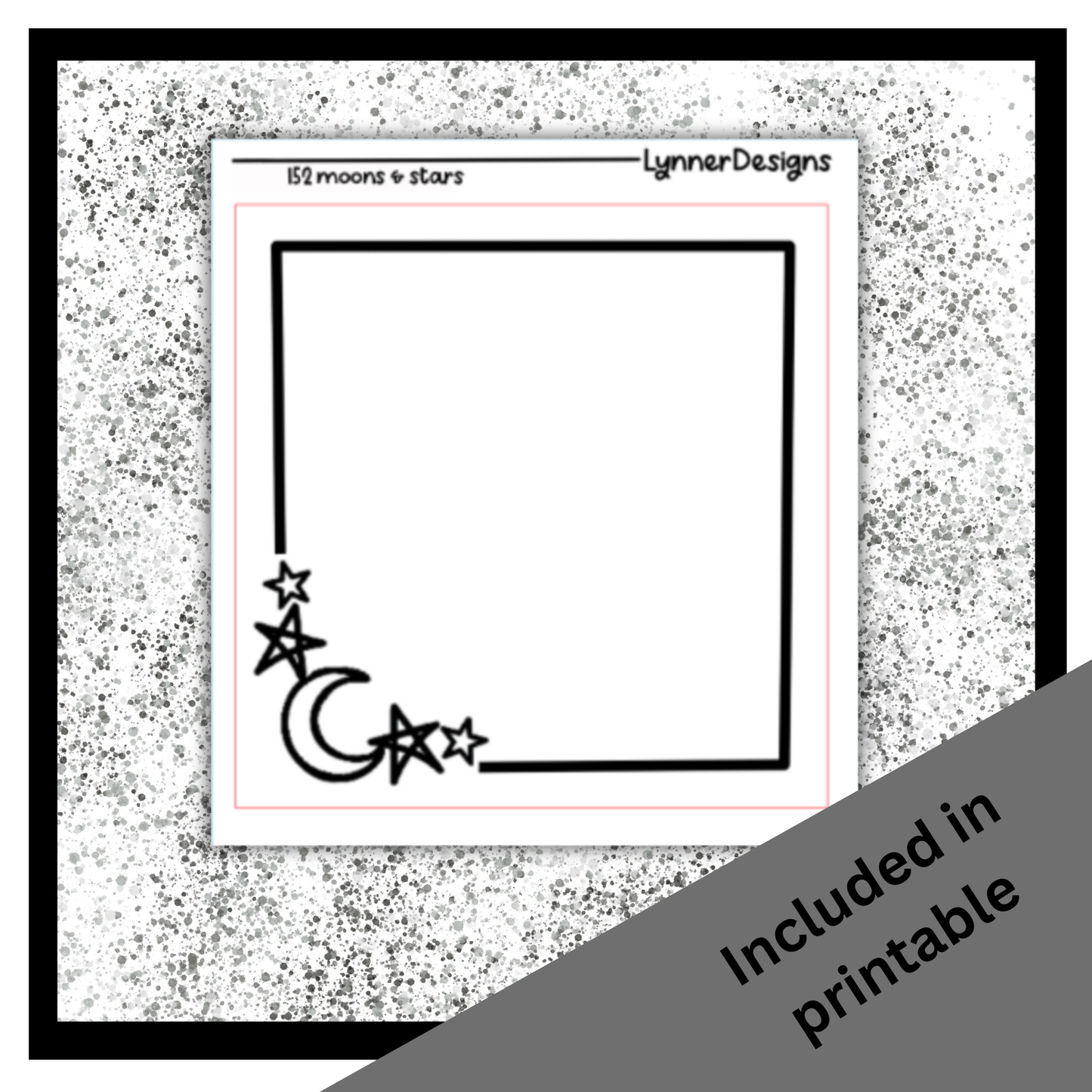 Printable - 152 Moons & Stars Foil Pack