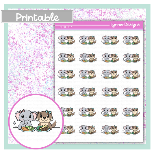 Printable - Olive 017 - Friends Dinner