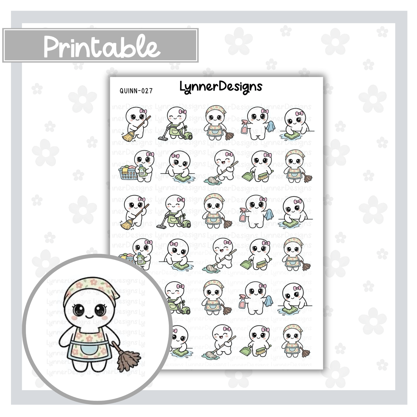 Printable - Quinn 027 - Cleaning