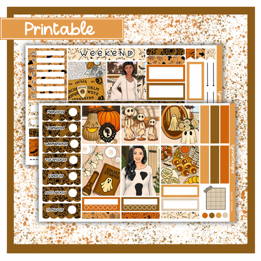 Printable - Ghost Stories Hobonichi Cousin Weekly Kit