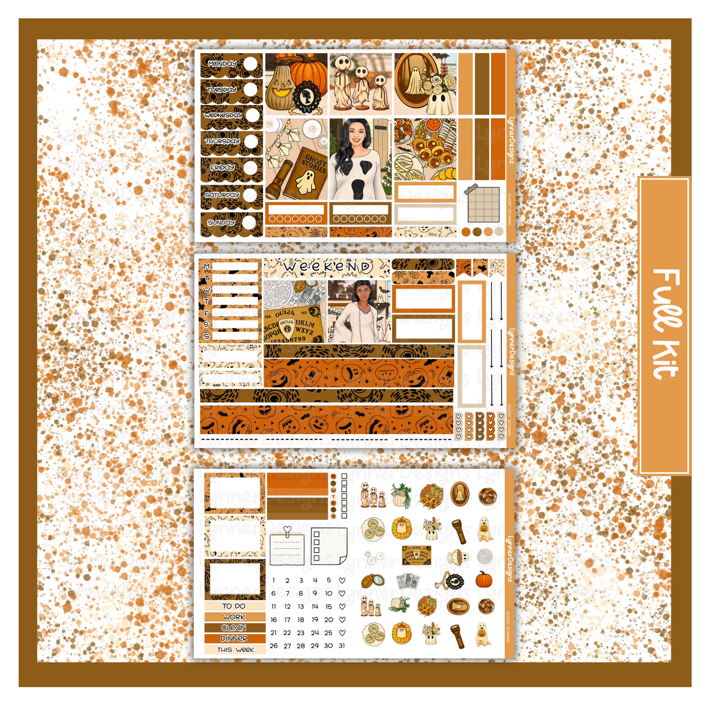 Printable - Ghost Stories Hobonichi Cousin Weekly Kit