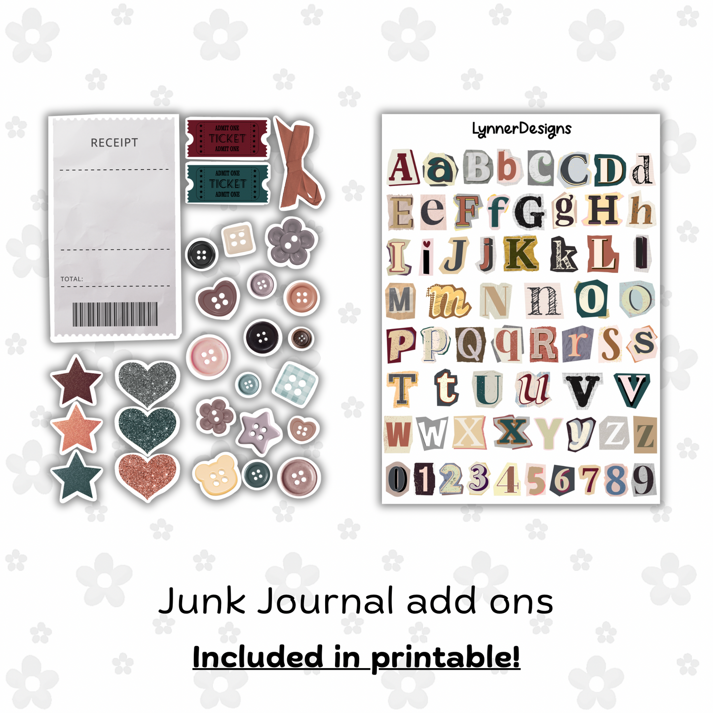 Printable - Emo Night Journaling / Junk Journal Kit