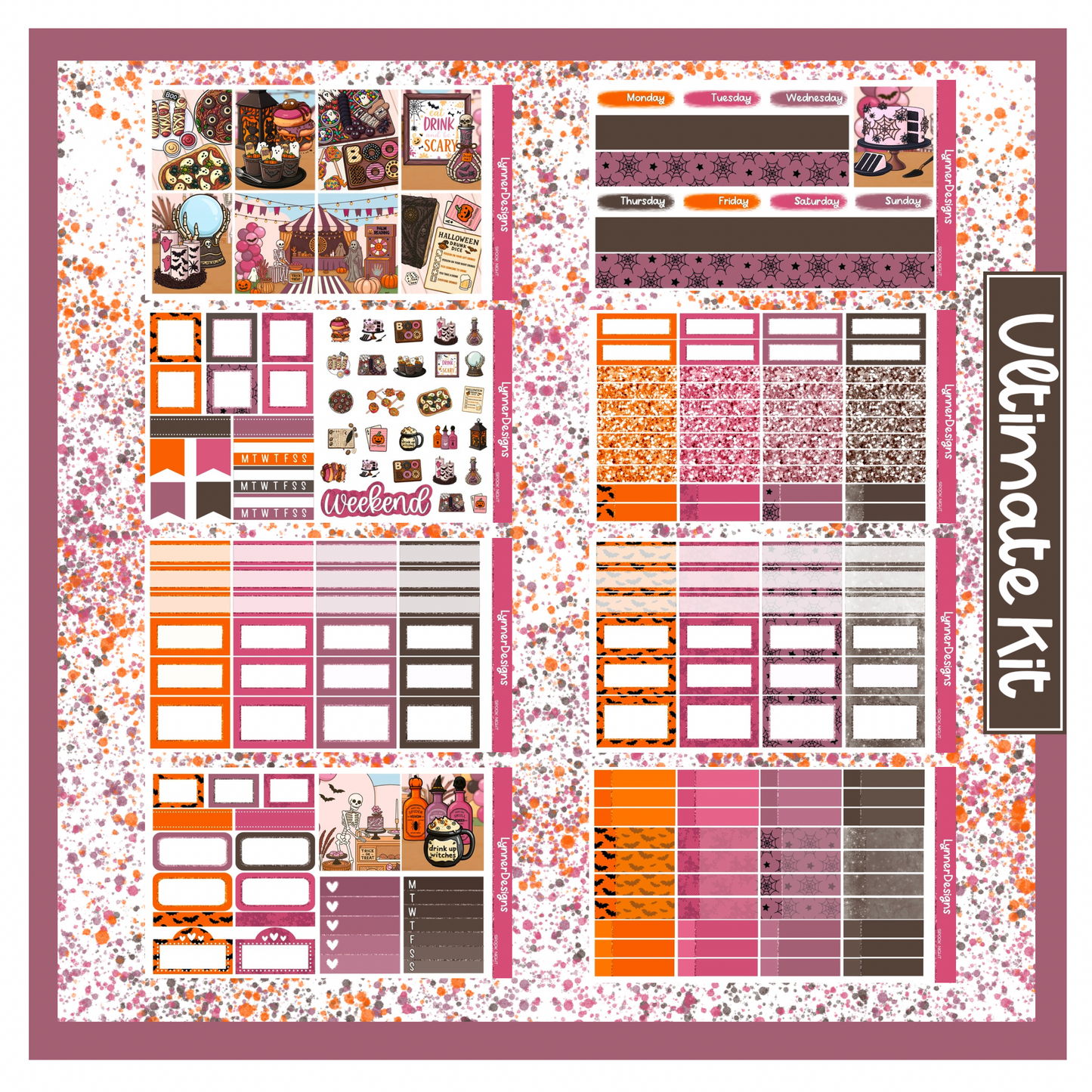 Printable - Spook Night - Vertical - Weekly Kit