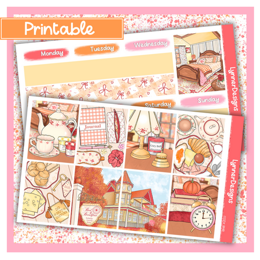Printable - Cozy Bnb - Vertical Weekly Kit