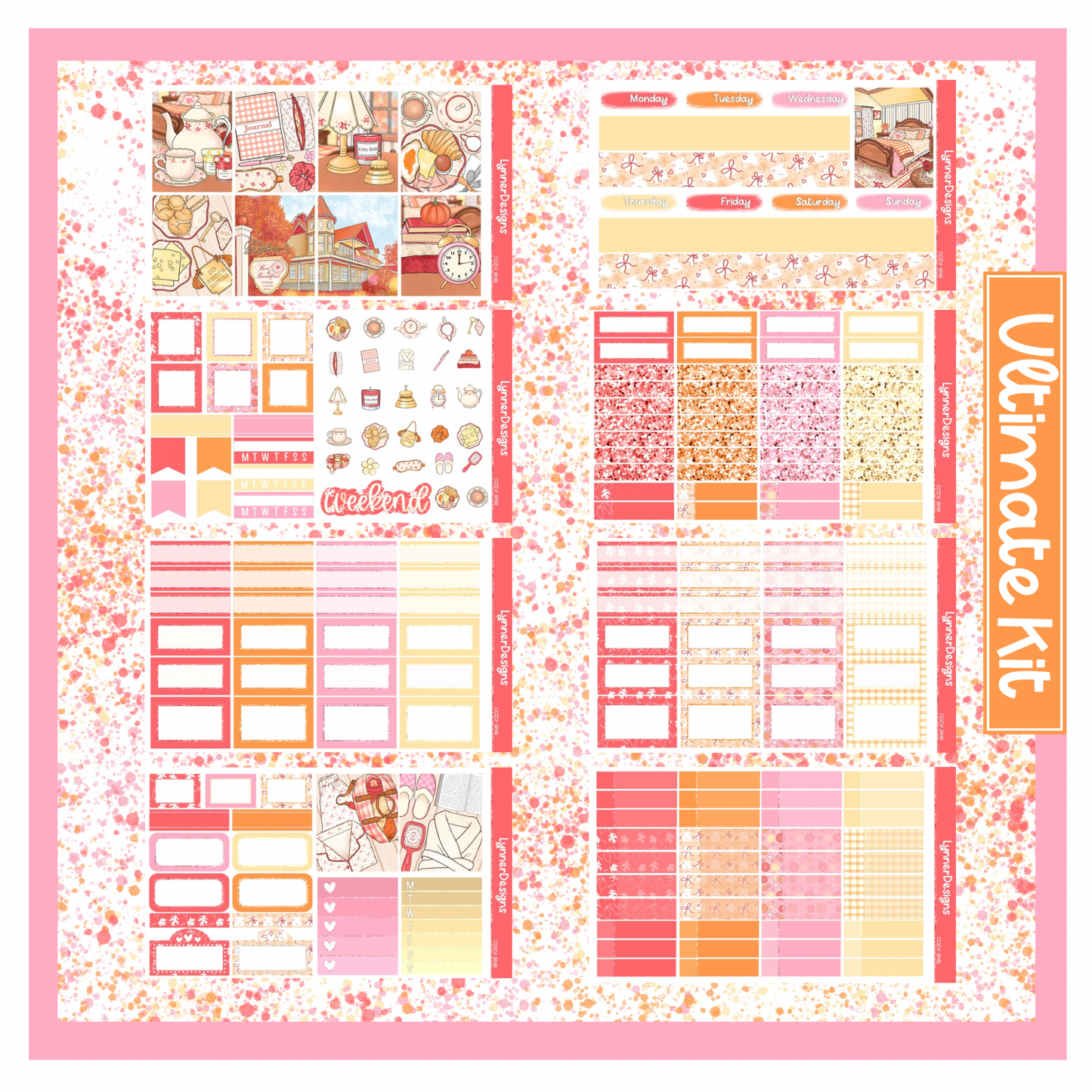 Printable - Cozy Bnb - Vertical Weekly Kit