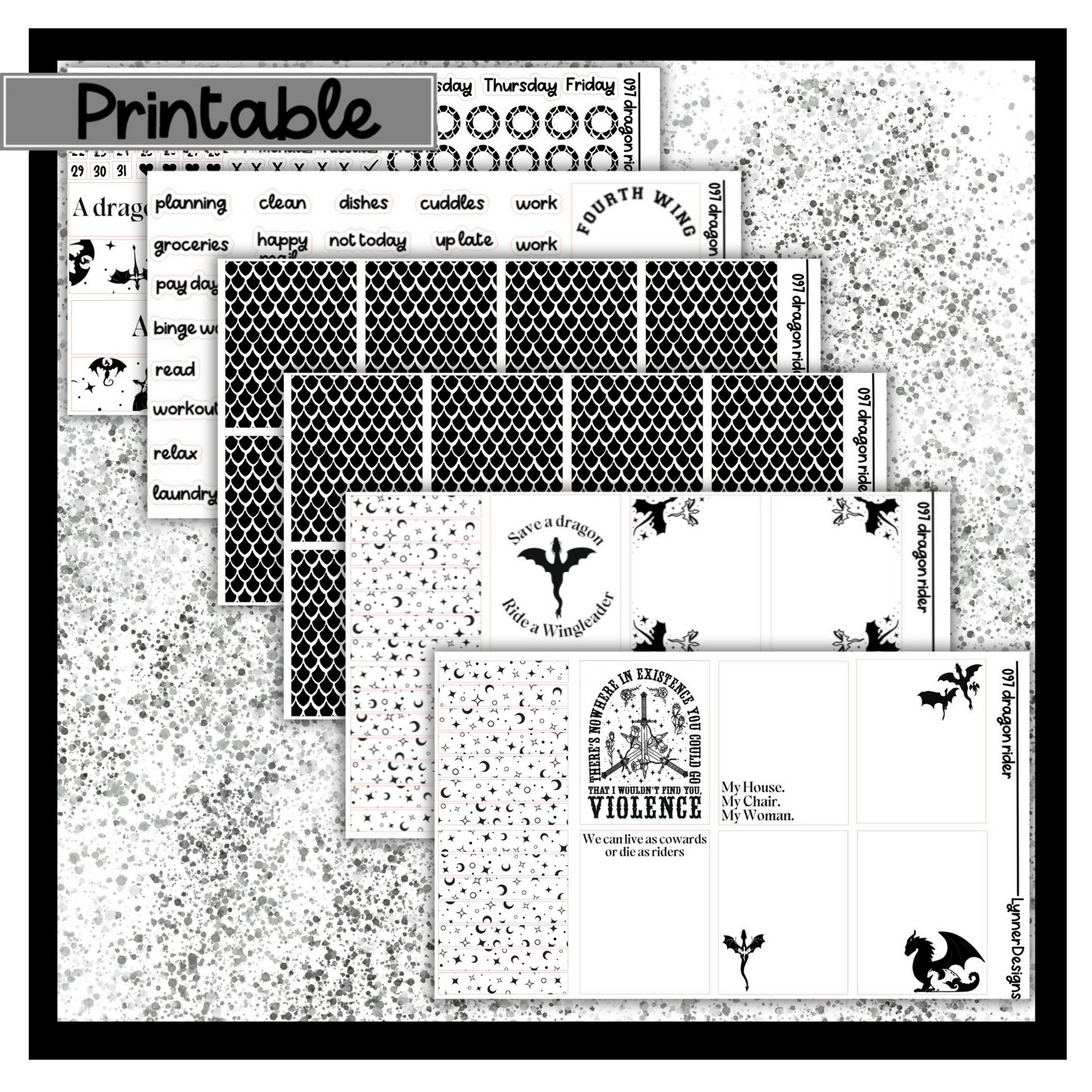 Printable 097 Dragon Rider Foil Pack