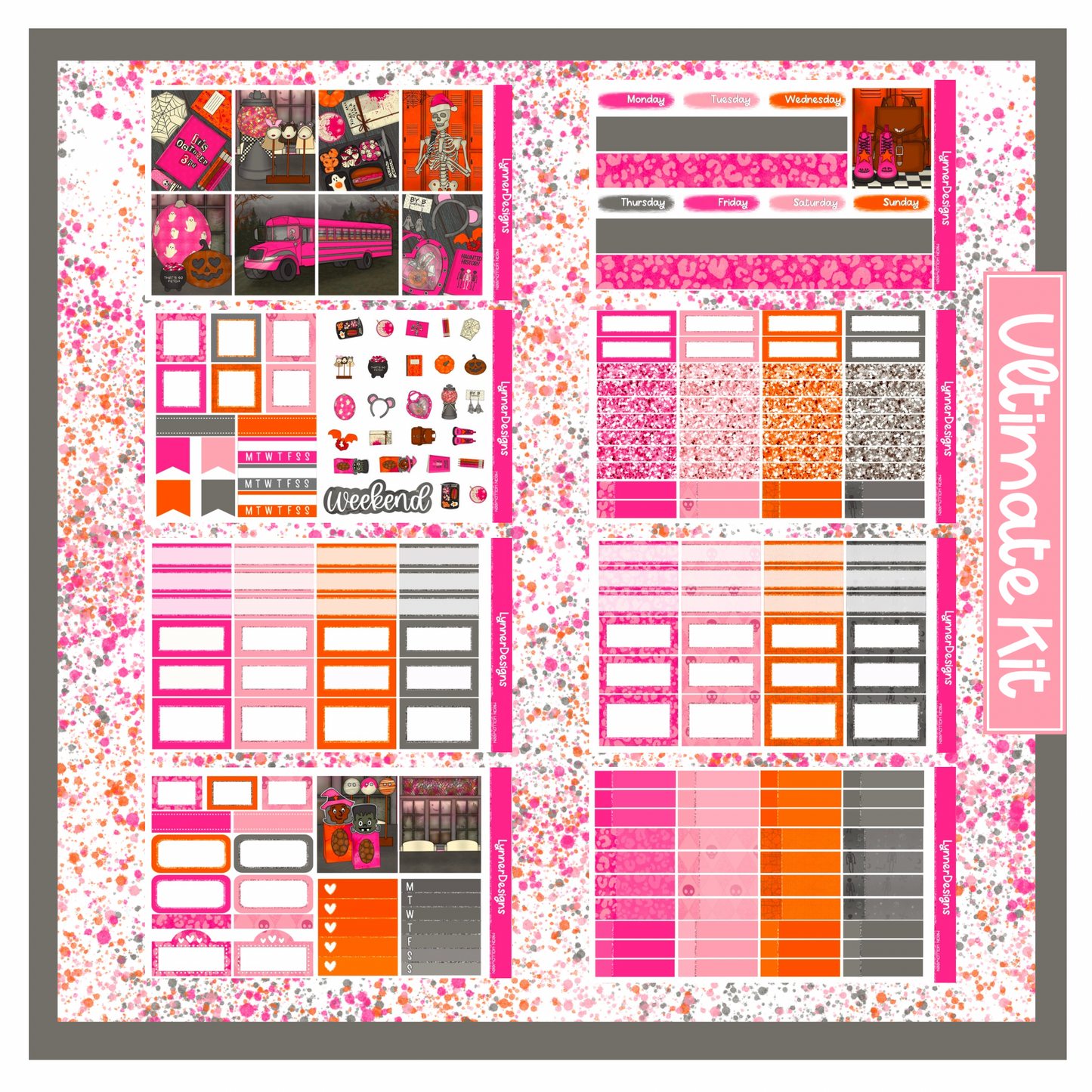 Mean Halloween - Vertical Weekly Kit