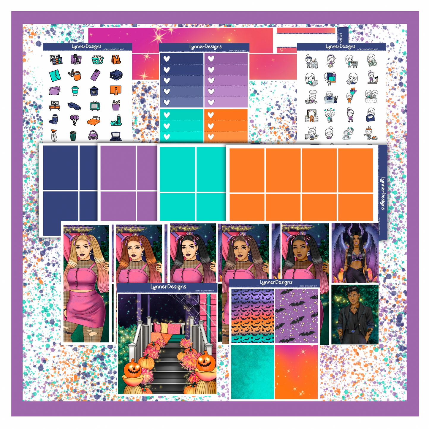 Printable - Dark Enchantment - Vertical Weekly Kit