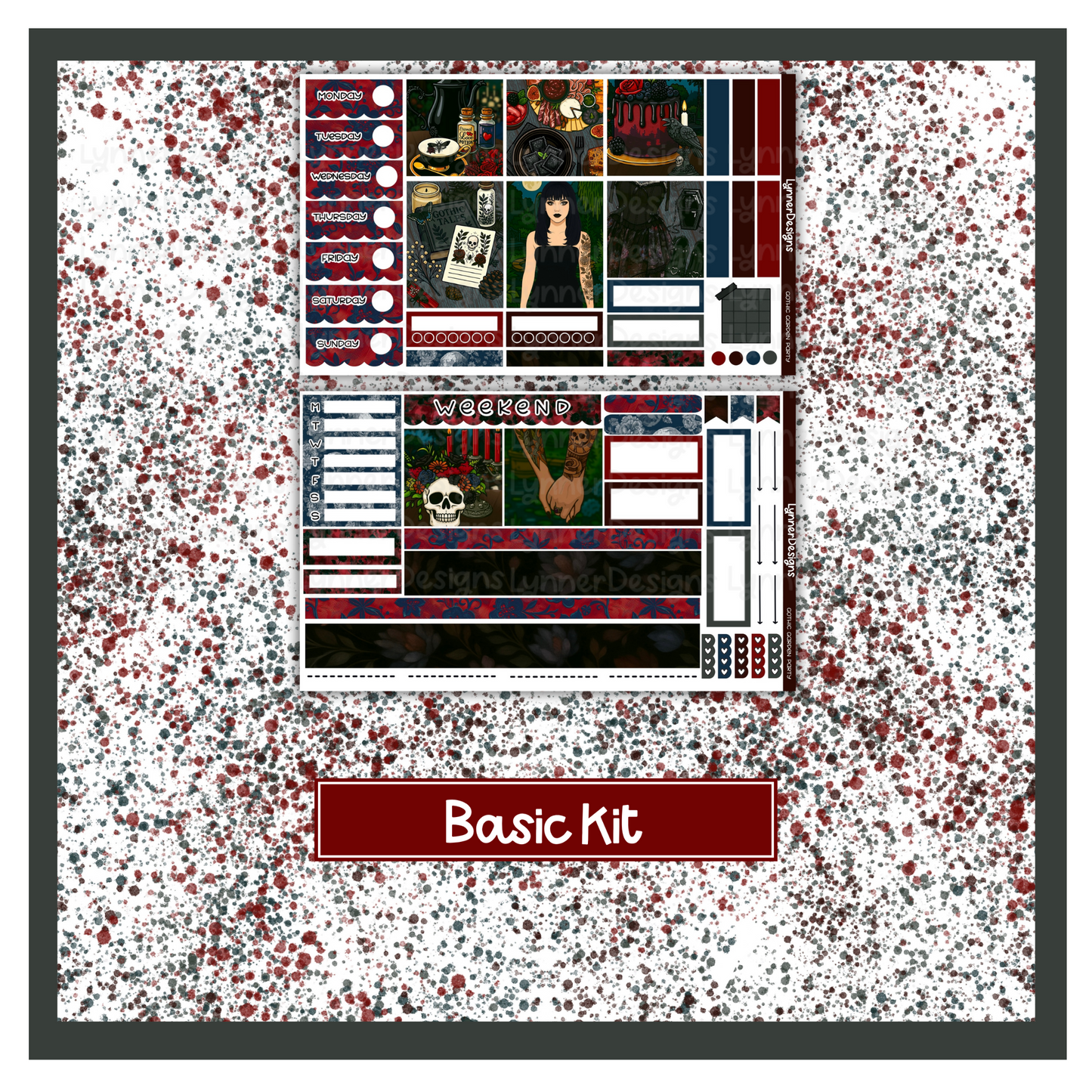 Gothic Garden Party - Hobonichi Cousin Weekly Kit