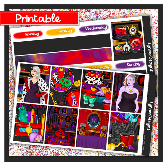 Printable - Chillin Like a Villain - Vertical Weekly Kit