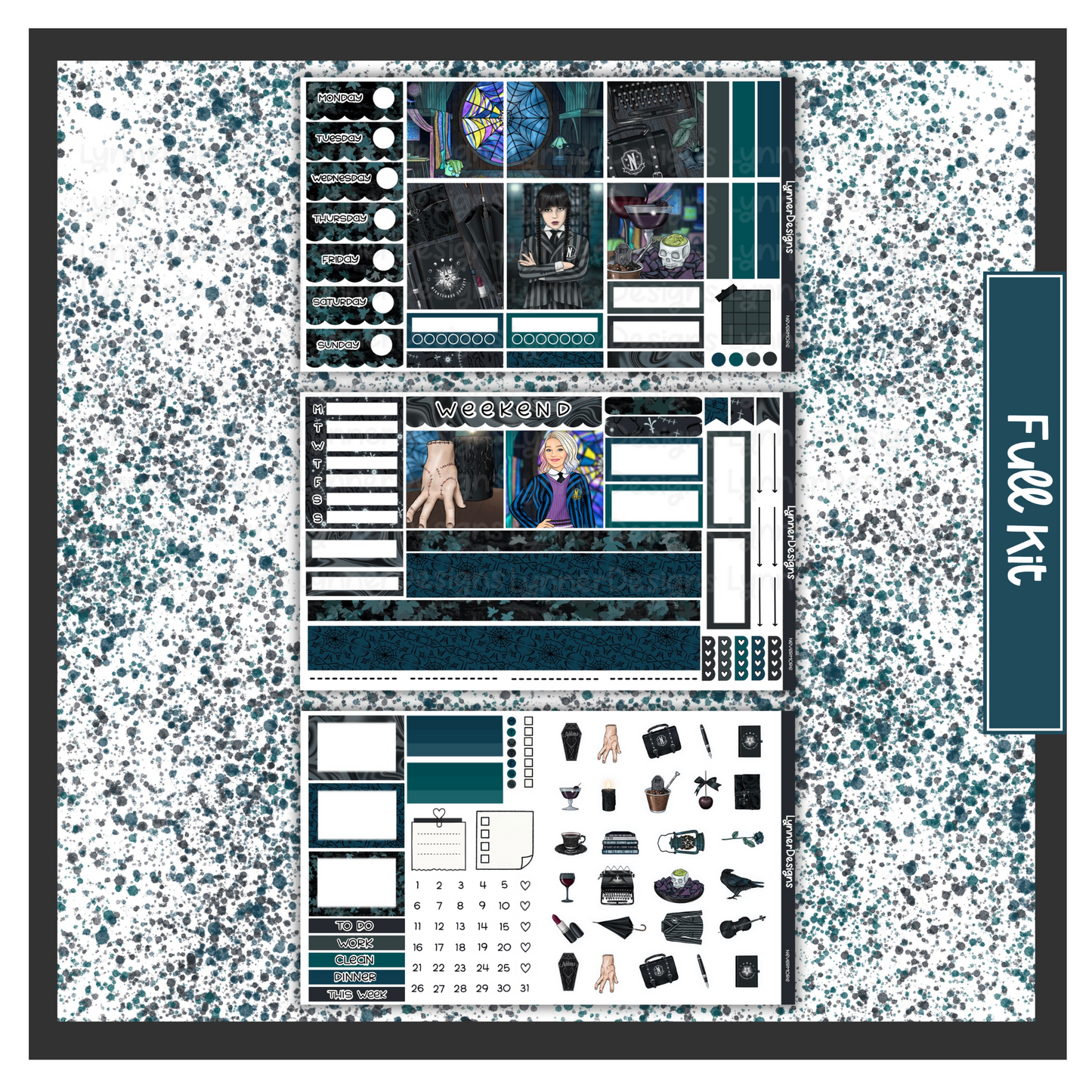 Printable - Nevermore Hobonichi Cousin Weekly Kit