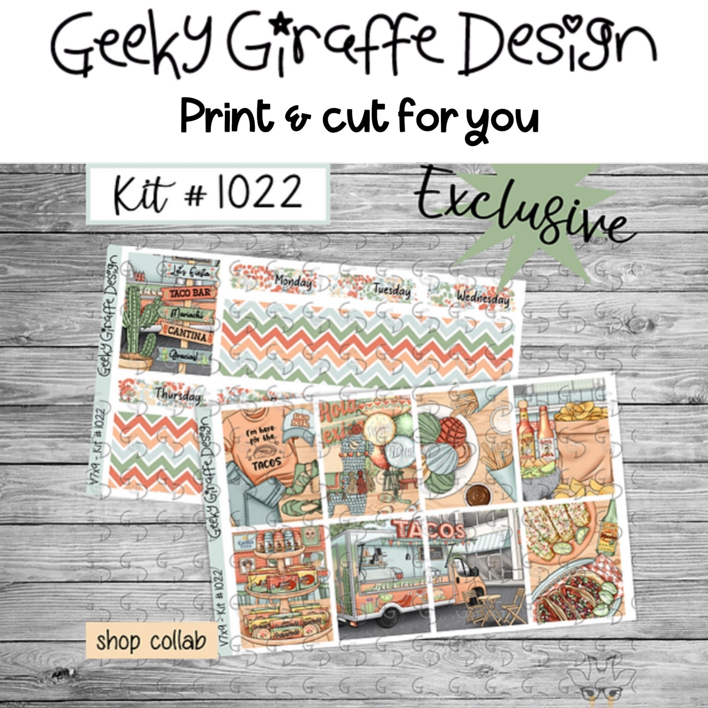 Geeky Giraffe Design kit 1022 - MUST buy printable from her shop first