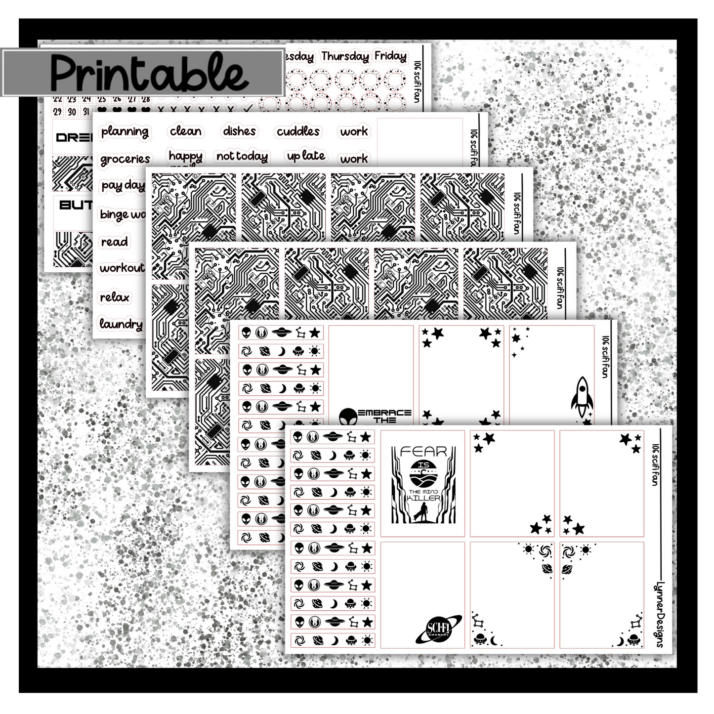 Printable - 106 Scifi Fan Foil Pack