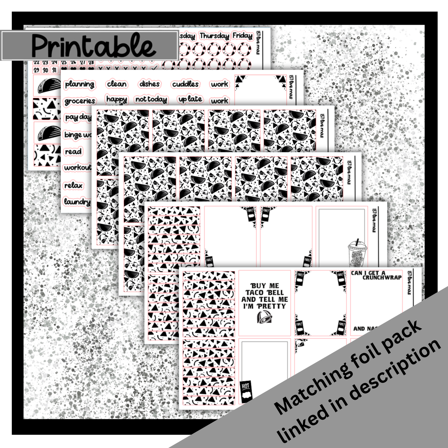 Printable - Live Mas - Vertical Weekly Kit