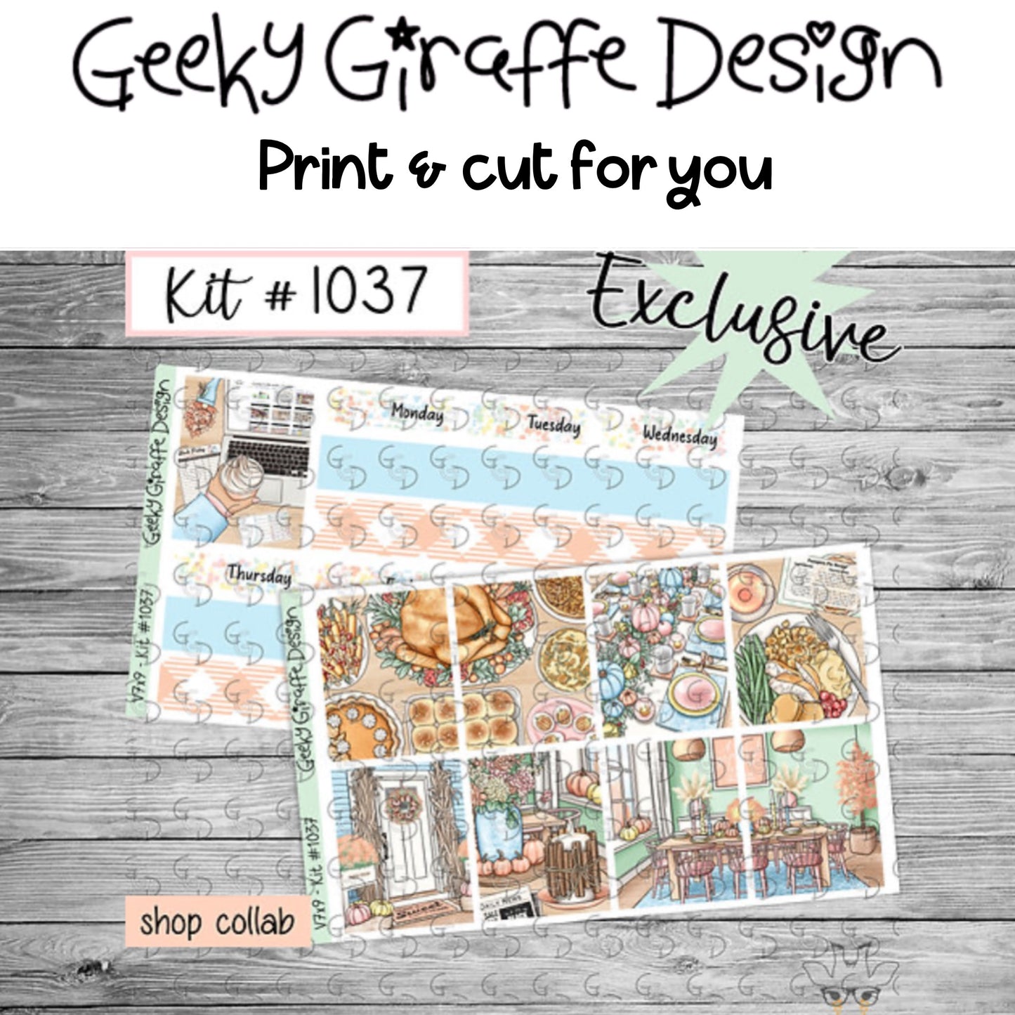 Geeky Giraffe Design kit 1037 - MUST buy printable from her shop first