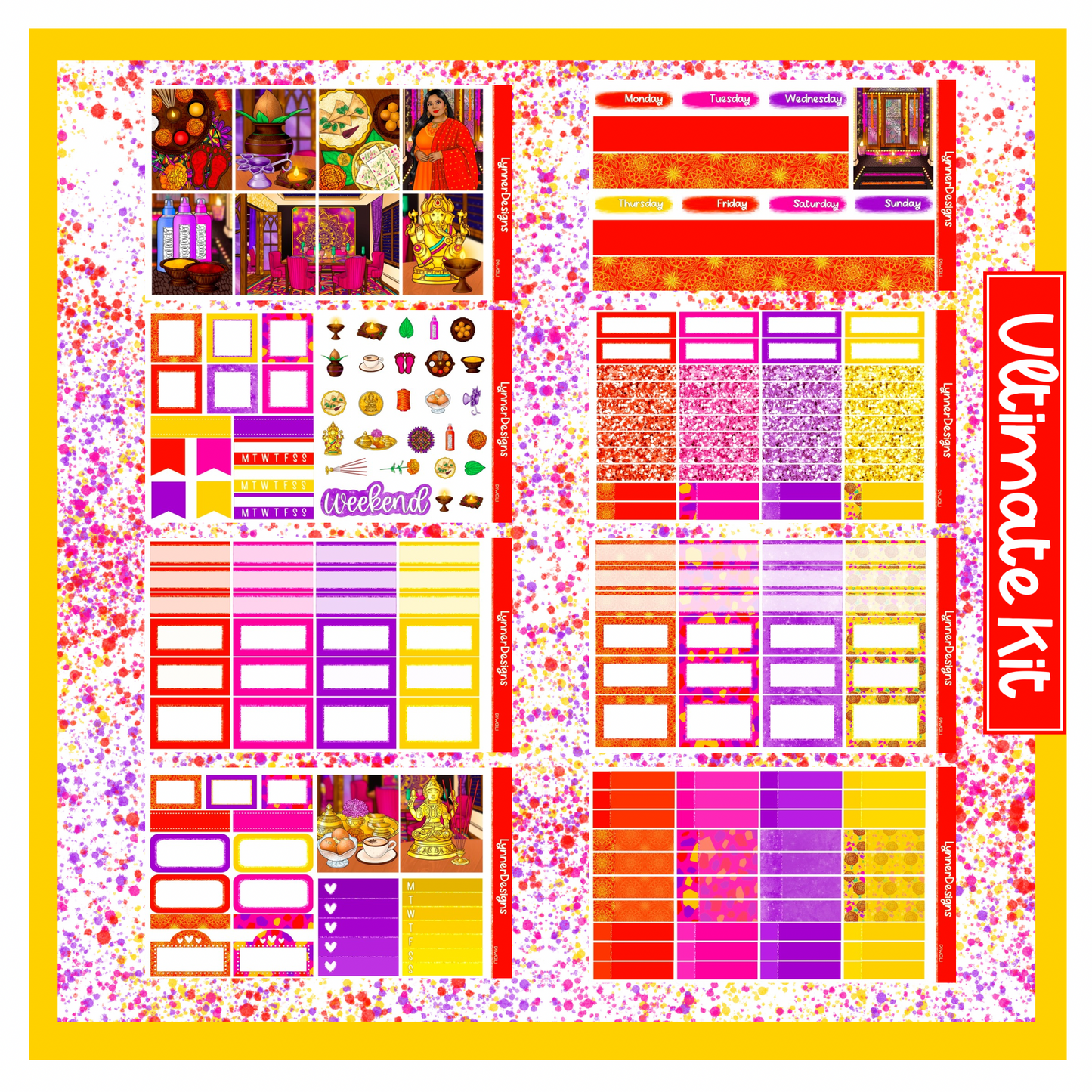Printable - Diwali Vertical Weekly Kit