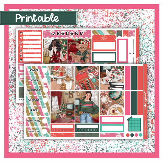 Printable - Christmas Memories Hobonichi Cousin Weekly Kit