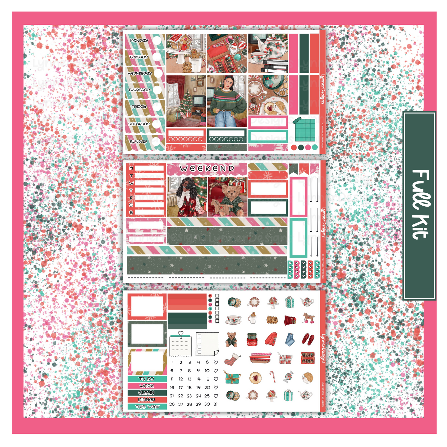Printable - Christmas Memories Hobonichi Cousin Weekly Kit