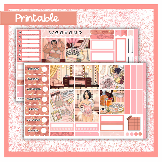 Printable - Fearless Flaws Hobonichi Cousin Weekly Kit