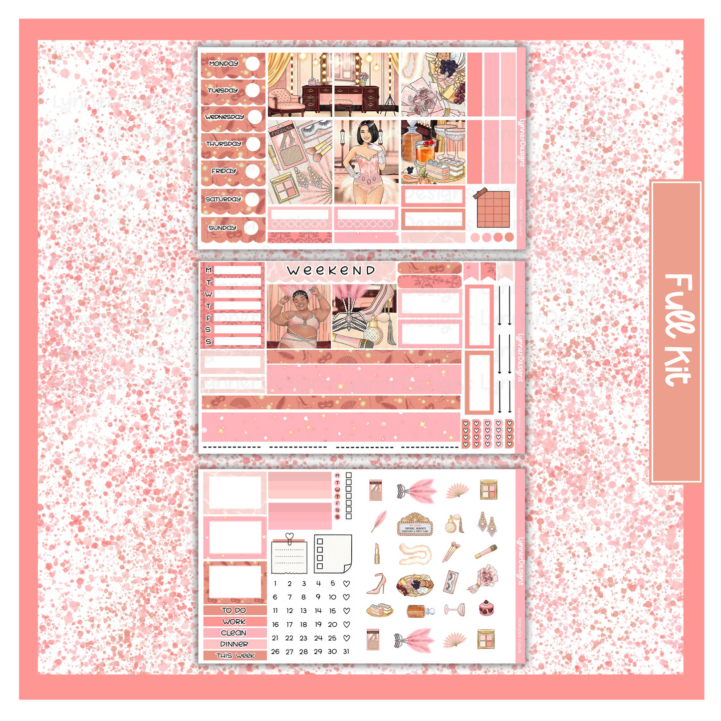 Printable - Fearless Flaws Hobonichi Cousin Weekly Kit