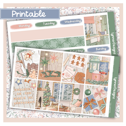 Printable - Cosy Christmas - Vertical Weekly Kit