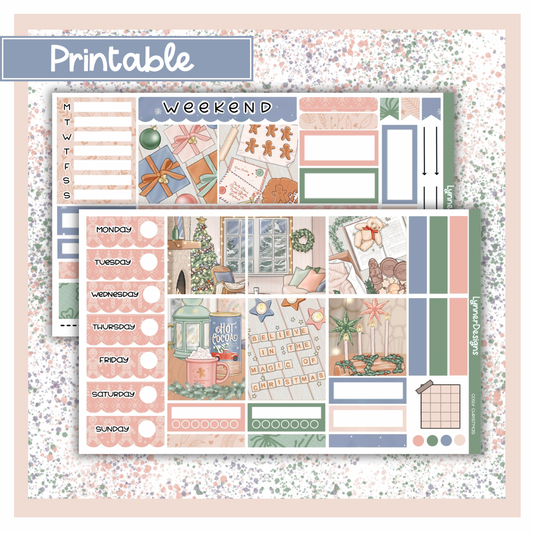 Printable - Cosy Christmas Hobonichi Cousin Weekly Kit