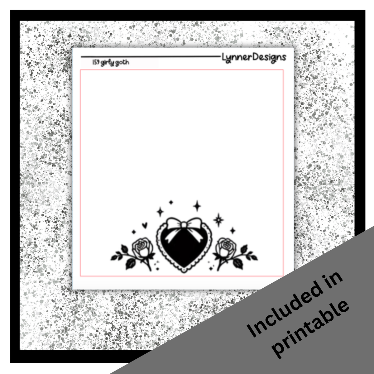 Printable - 159 Girly Goth Foil Pack