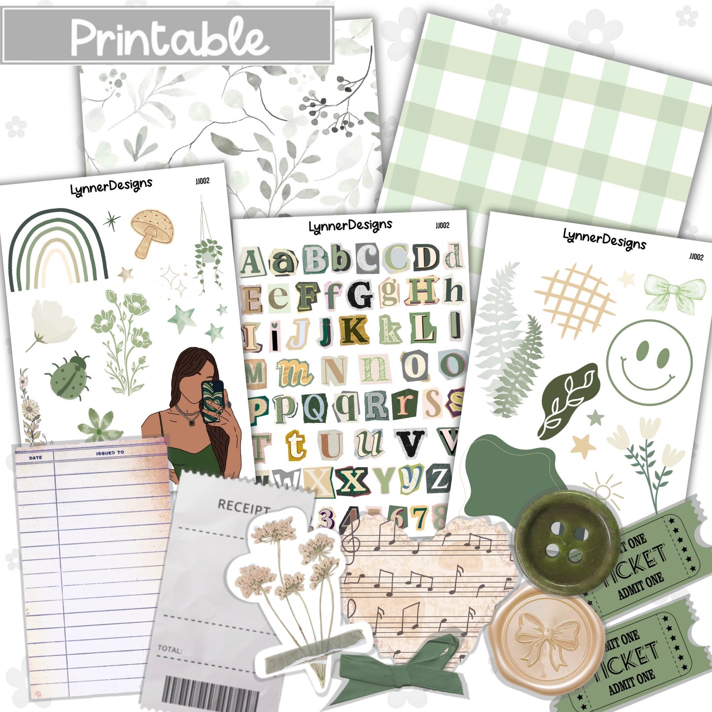 Printable - JJ002 Junk Journal Kit