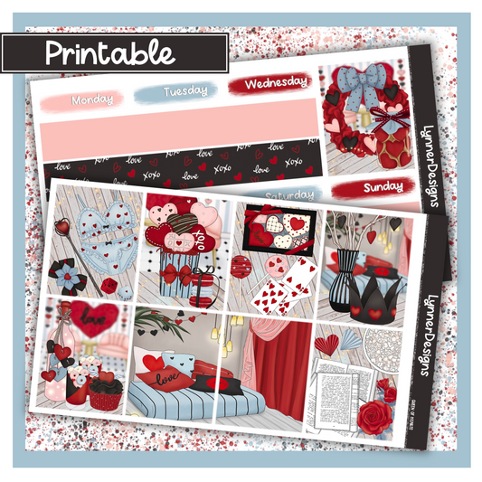 Printable - Queen of Hearts Weekly Kit