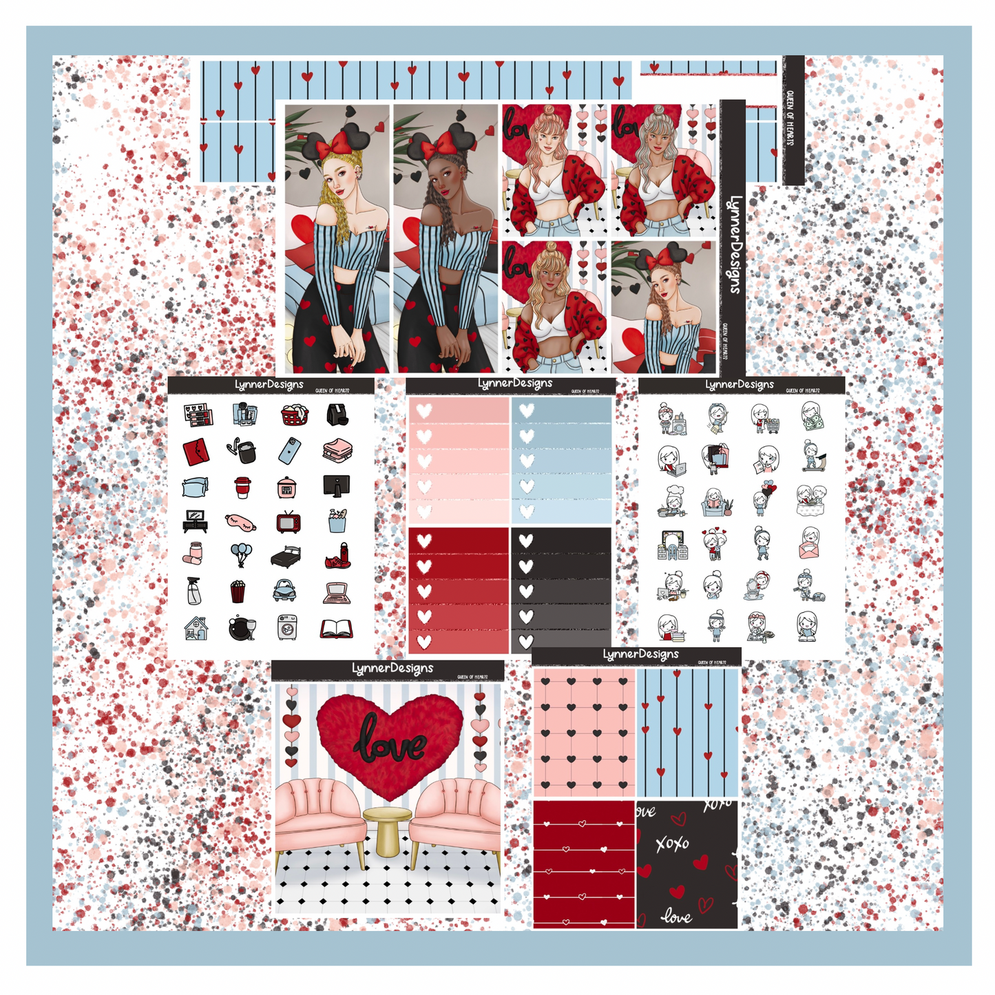 Printable - Queen of Hearts Weekly Kit