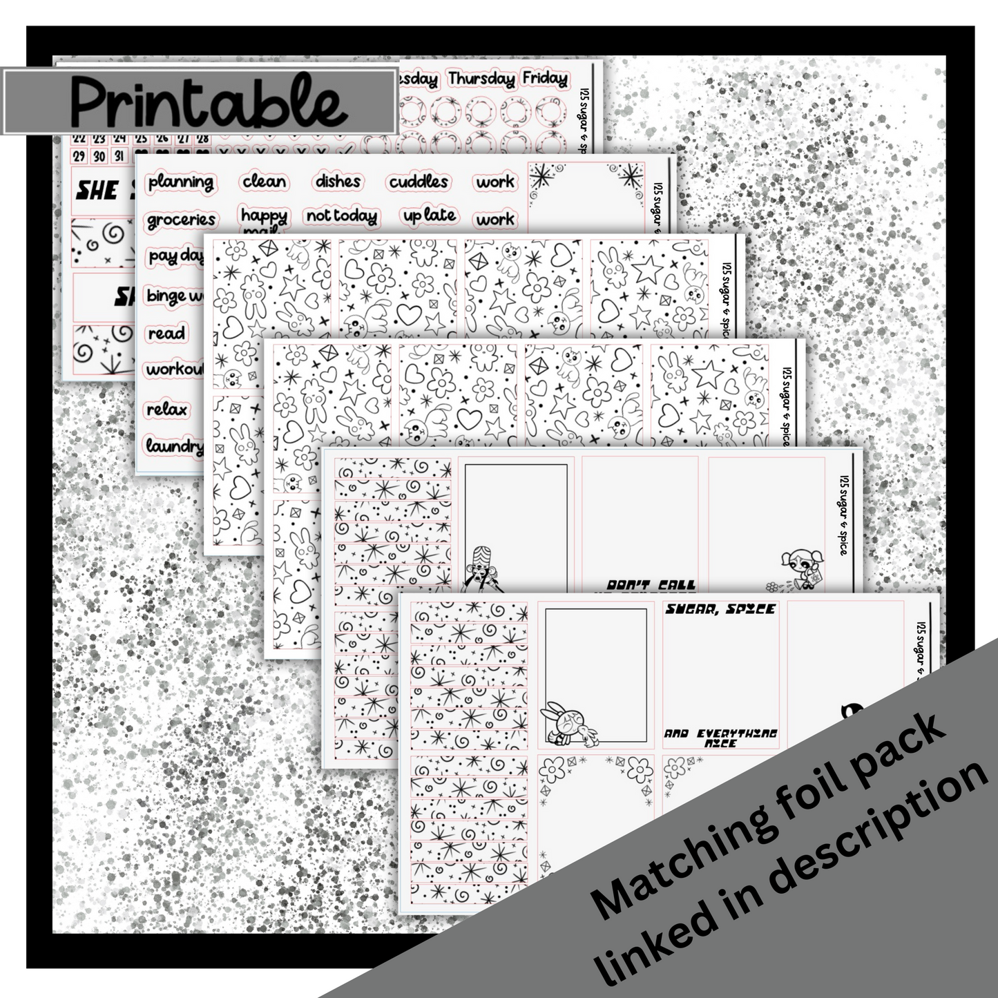 Printable - Sugar & Spice Weekly Kit