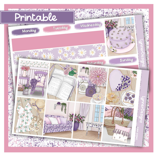 Printable - Floral Romance Weekly Kit