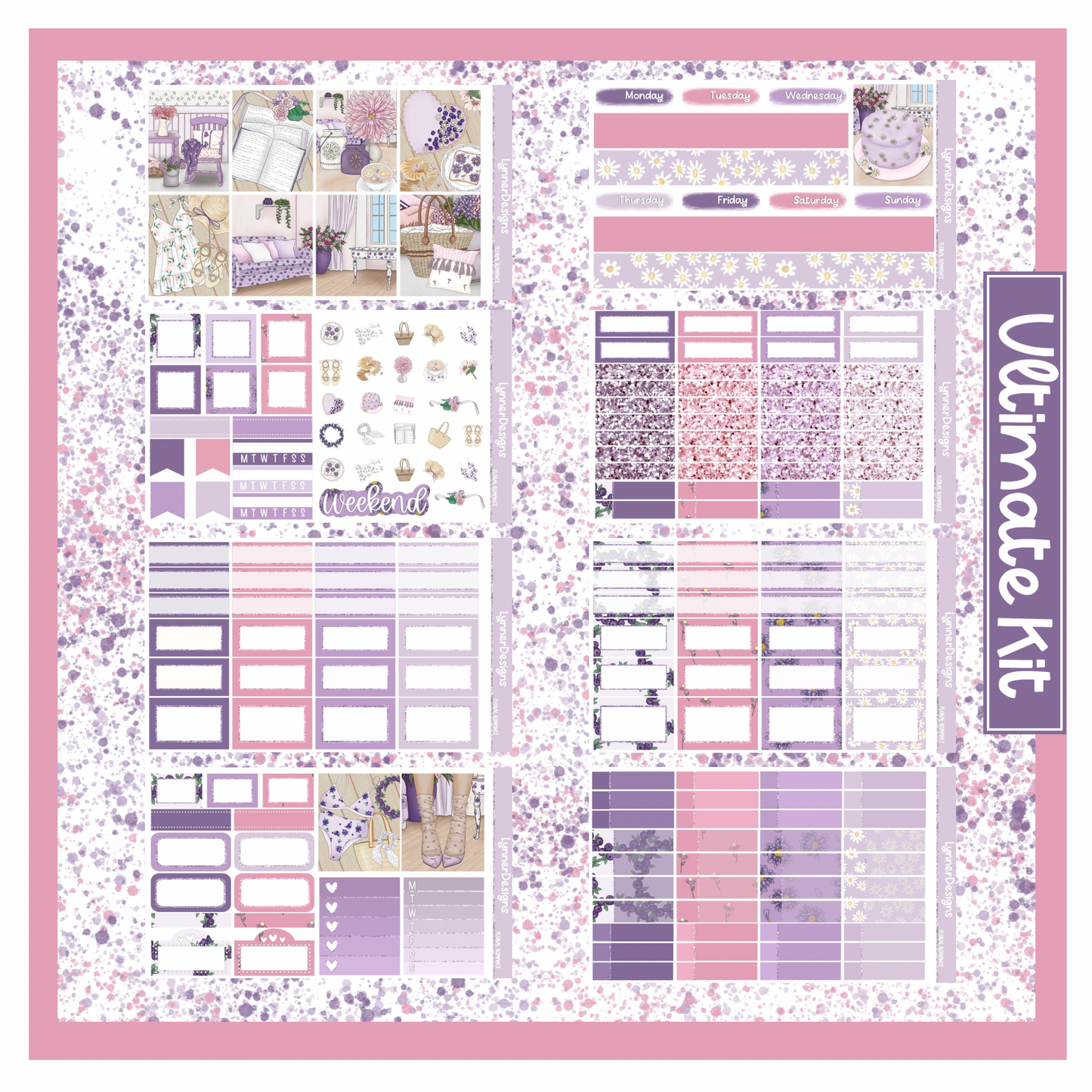 Printable - Floral Romance Weekly Kit